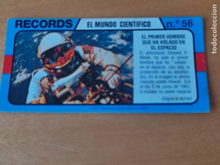 Coleccionismo cromos antiguos: BIMBO RECORDS 1977 # 56 HOMBRE QUE HA VOLADO ESPACIO PRIMERO