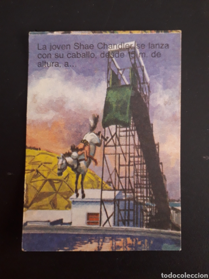 Collectionnisme Cartes &agrave; collectionner anciennes: SALTO CON CABALLO A PISCINA, LIBRO DE LAS ADIVINANZAS 2, BIMBO 1974 N&deg; 89 SIN PEGAR PEDIDO M&Iacute;NIMO 3&euro;