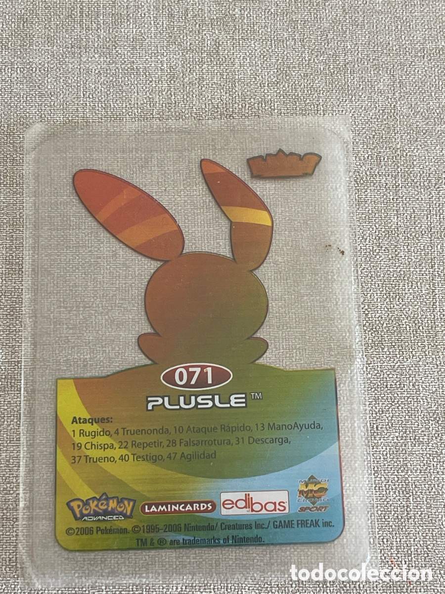 Coleccionismo cromos antiguos: Carta Pok&eacute;mon Plusle - Foto 2