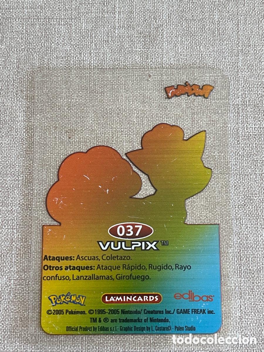 Coleccionismo cromos antiguos: Carta Pok&eacute;mon Vulpix - Foto 2