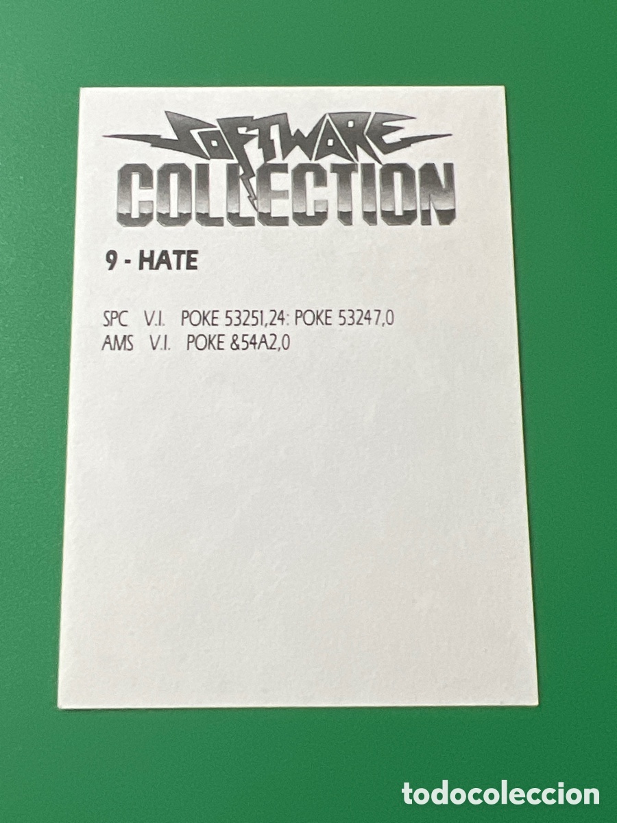 Coleccionismo cromos antiguos: C228. CROMO SOFTWARE COLLECTION 9 HATE - Foto 2