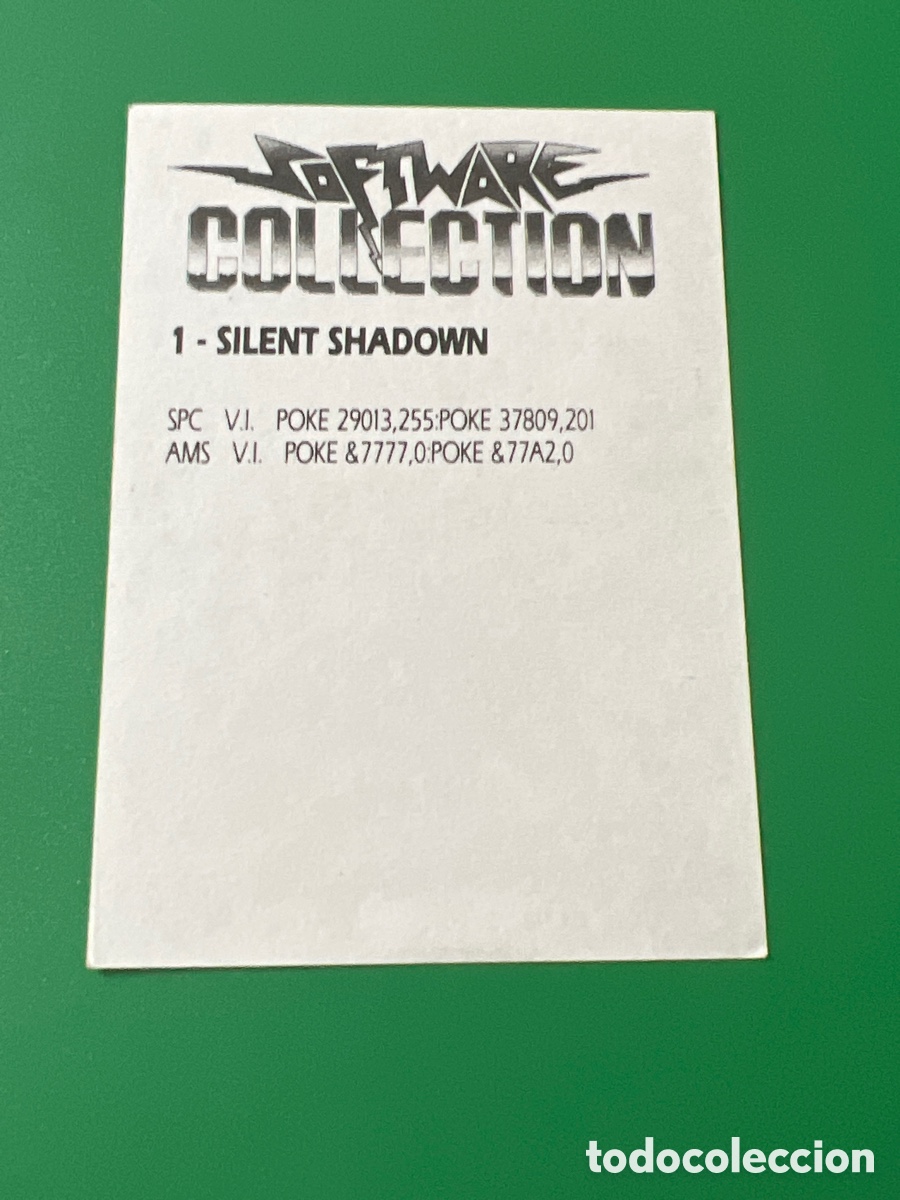Coleccionismo cromos antiguos: C280. CROMO SOFTWARE COLLECTION 1 SILENT SHADOWN - Foto 2
