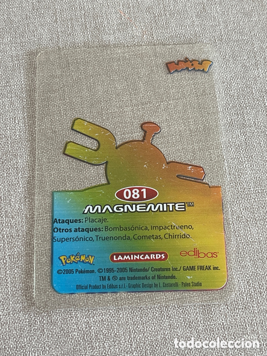 Coleccionismo cromos antiguos: Carta Pok&eacute;mon Magnemite - Foto 2