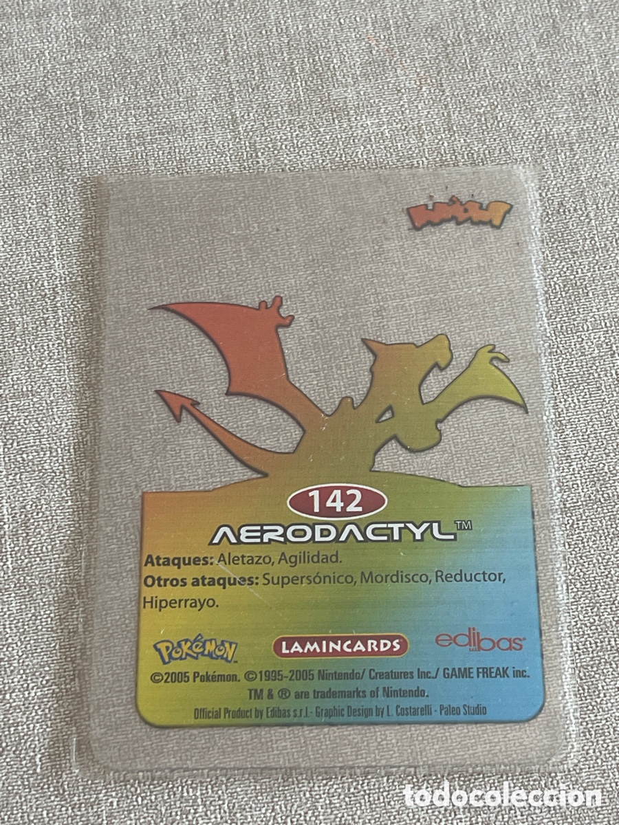 Coleccionismo cromos antiguos: Carta Pok&eacute;mon Aerodactyl - Foto 2