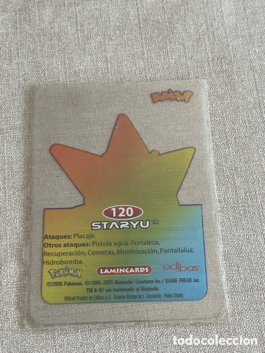 Coleccionismo cromos antiguos: Carta Pok&eacute;mon Staryu - Foto 2