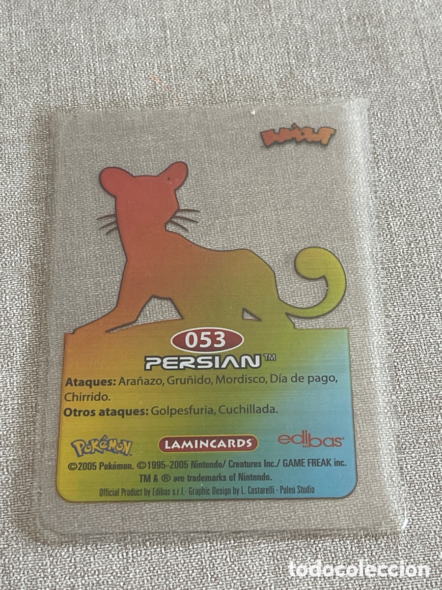 Coleccionismo cromos antiguos: Carta Pok&eacute;mon Persian - Foto 2
