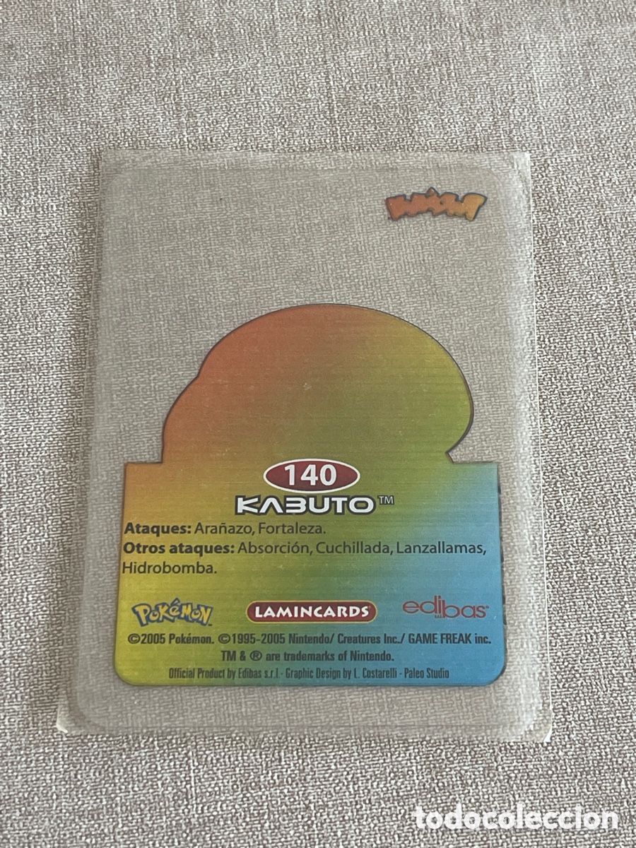 Coleccionismo cromos antiguos: Carta Pok&eacute;mon Kabuto - Foto 2