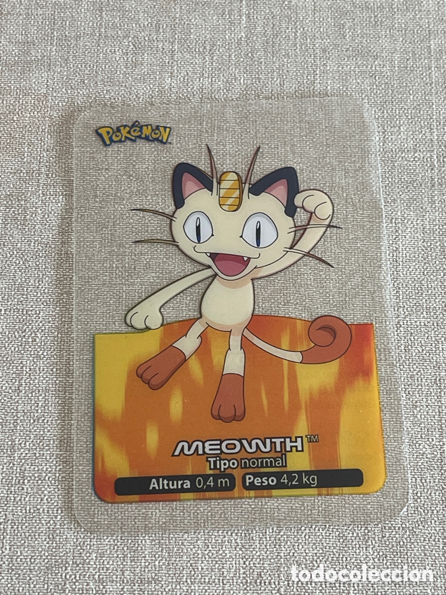 Coleccionismo cromos antiguos: Carta Pok&eacute;mon Meowth - Foto 1