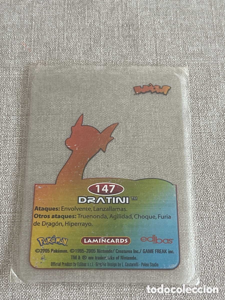 Coleccionismo cromos antiguos: Carta Pok&eacute;mon Dratini - Foto 2