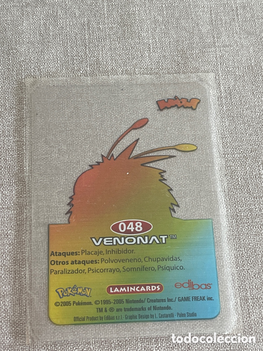 Coleccionismo cromos antiguos: Carta Pok&eacute;mon Venonat - Foto 2