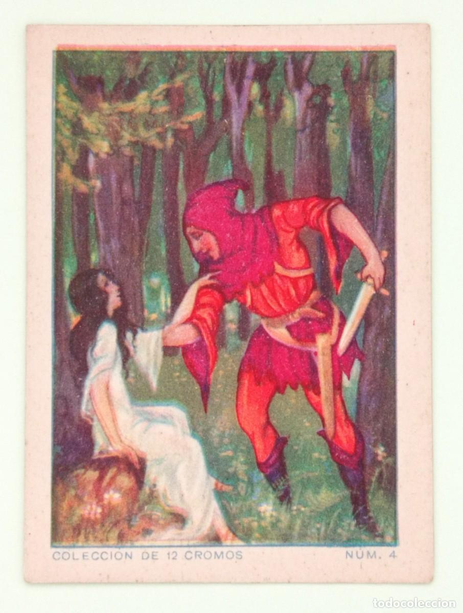 Coleccionismo cromos antiguos: CROMOS &rdquo;CHOCOLATES EVARISTO JUNCOSA&rdquo;. BLANCANIEVES (N&ordm; 4) - Foto 1