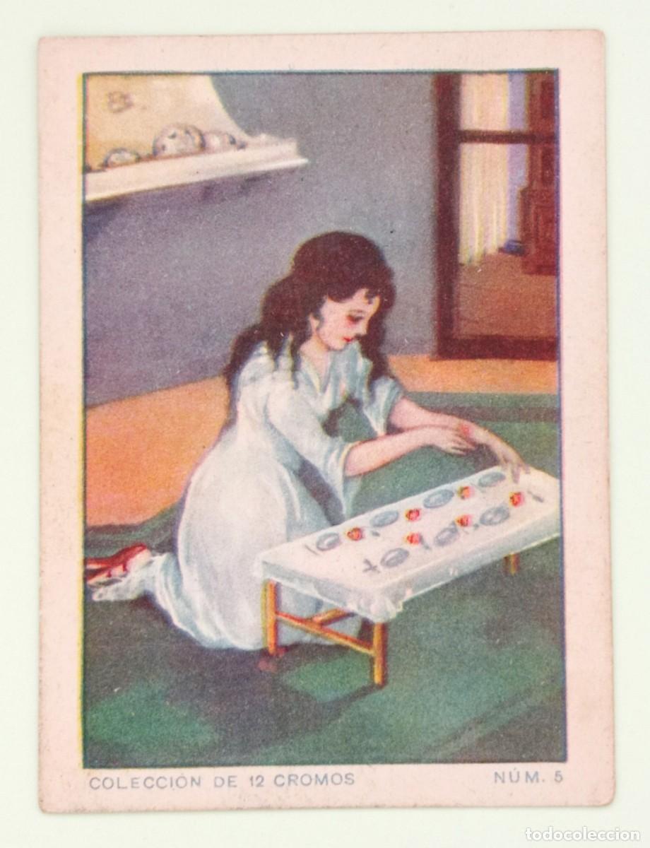 Coleccionismo cromos antiguos: CROMOS &rdquo;CHOCOLATES EVARISTO JUNCOSA&rdquo;. BLANCANIEVES (N&ordm; 5) - Foto 1