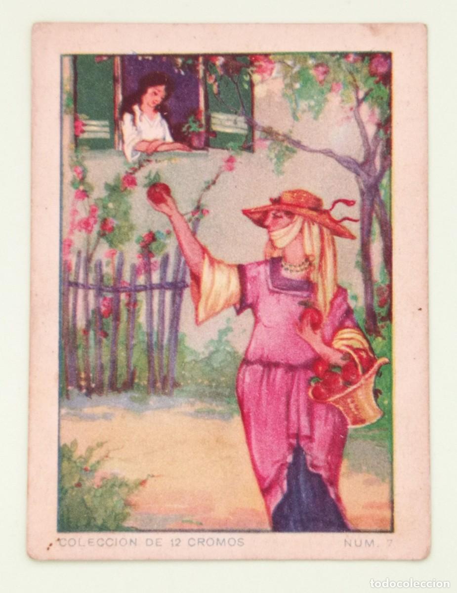 Coleccionismo cromos antiguos: CROMOS &rdquo;CHOCOLATES EVARISTO JUNCOSA&rdquo;. BLANCANIEVES (N&ordm; 7) - Foto 1