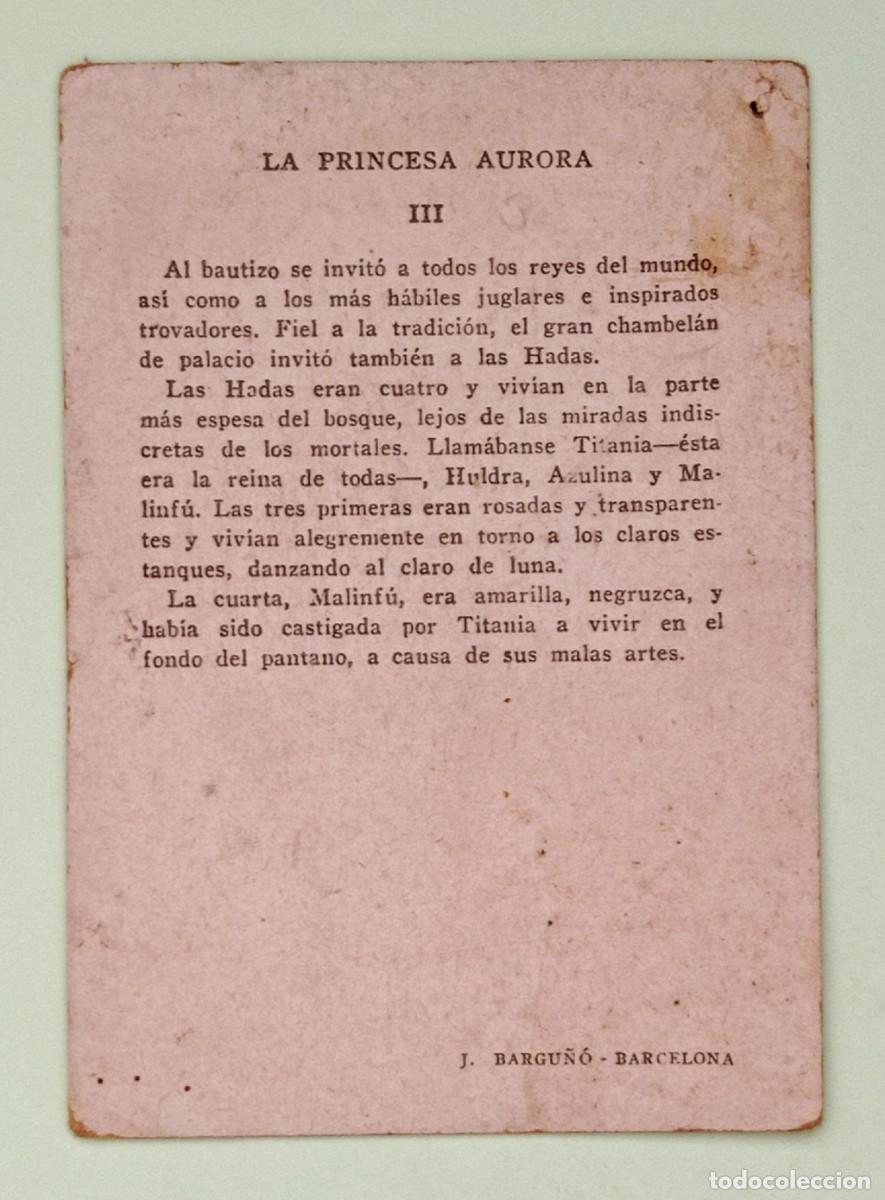 Coleccionismo cromos antiguos: CROMO &rdquo;LA PRINCESA AURORA&rdquo; (N&ordm; 3) - Foto 2