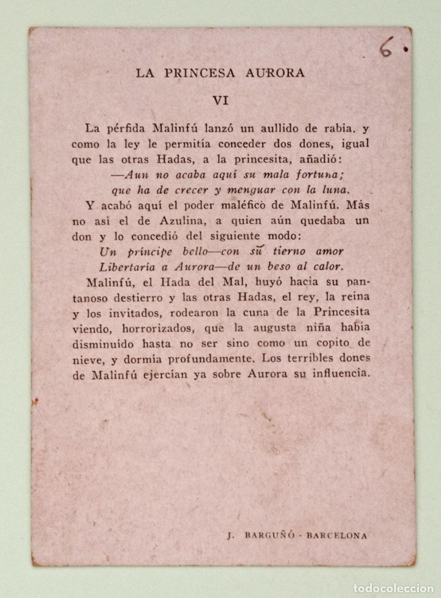 Coleccionismo cromos antiguos: CROMO &rdquo;LA PRINCESA AURORA&rdquo; (N&ordm; 6) - Foto 2