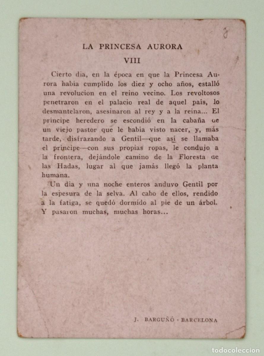 Coleccionismo cromos antiguos: CROMO &rdquo;LA PRINCESA AURORA&rdquo; (N&ordm; 8) - Foto 2