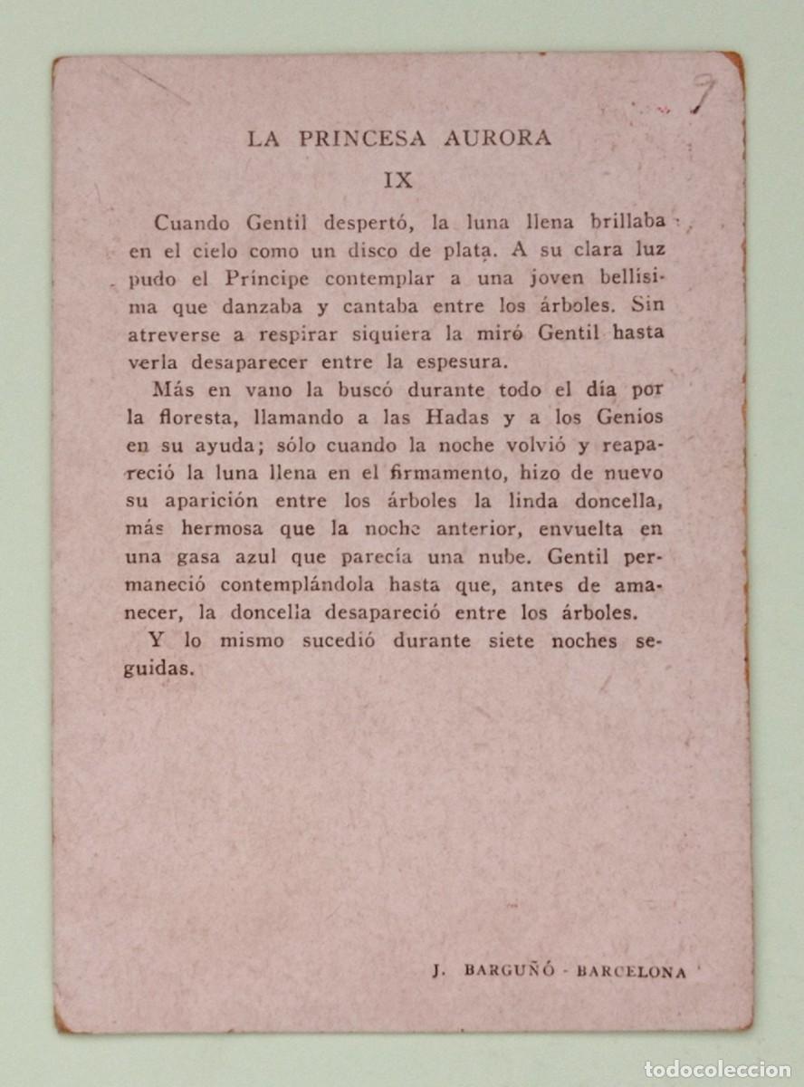 Coleccionismo cromos antiguos: CROMO &rdquo;LA PRINCESA AURORA&rdquo; (N&ordm; 9) - Foto 2