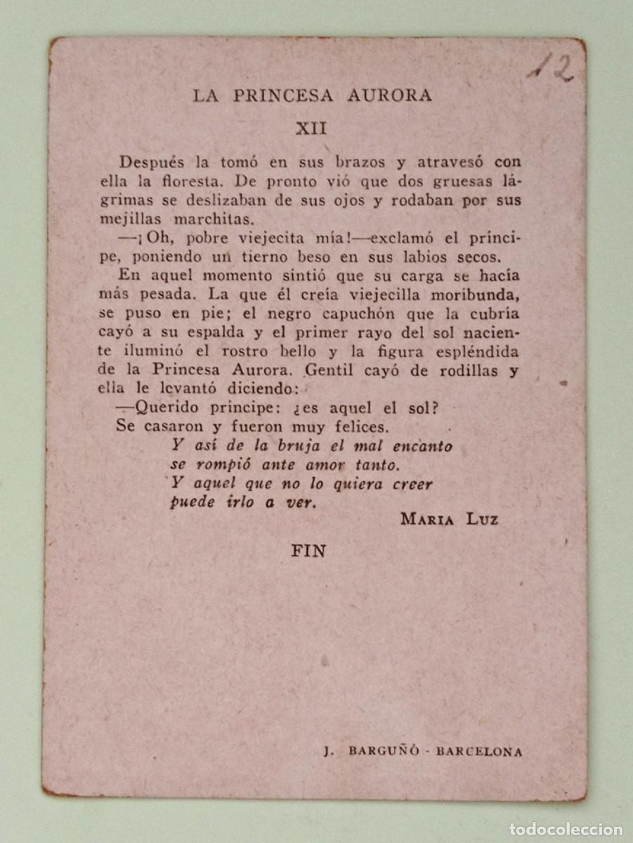 Coleccionismo cromos antiguos: CROMO &rdquo;LA PRINCESA AURORA&rdquo; (N&ordm; 12) - Foto 2