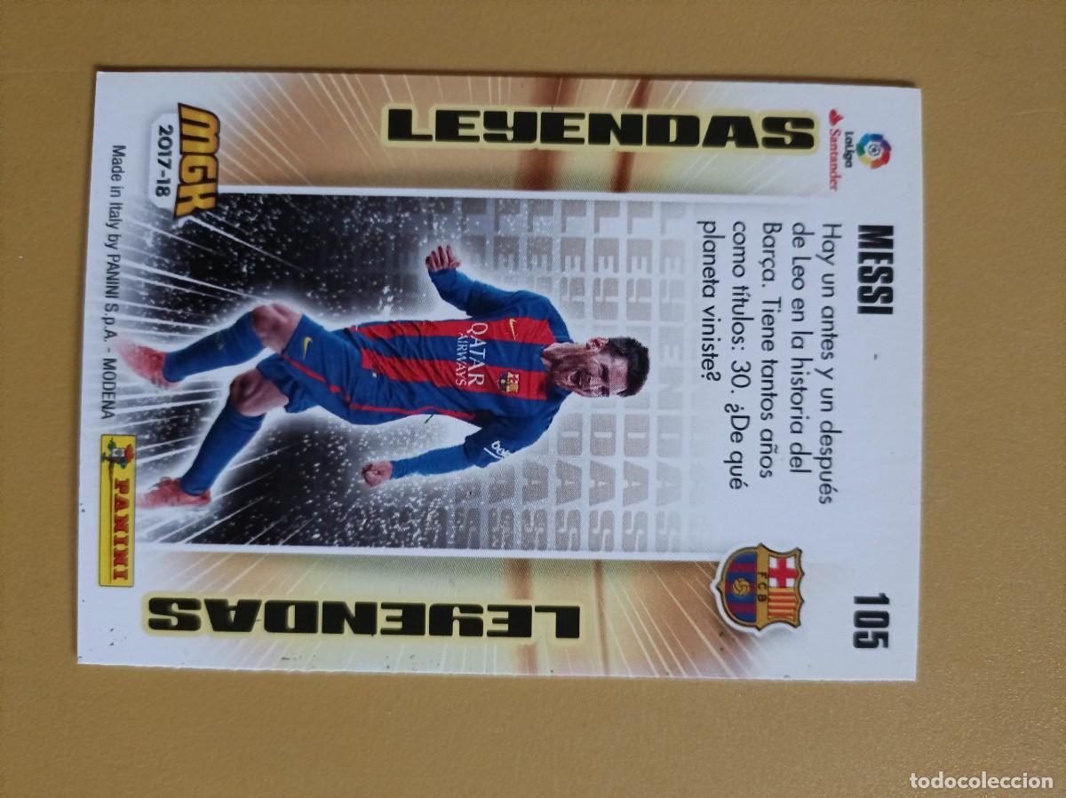 Coleccionismo cromos antiguos: messi megacracks leyendas 17 18 - Foto 2