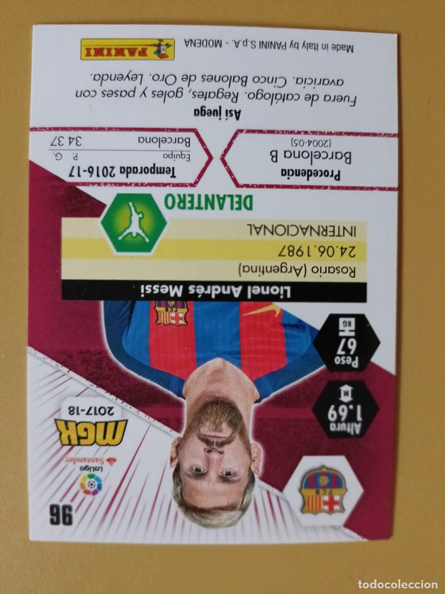 Coleccionismo cromos antiguos: messi megacracks 17 18 - Foto 2