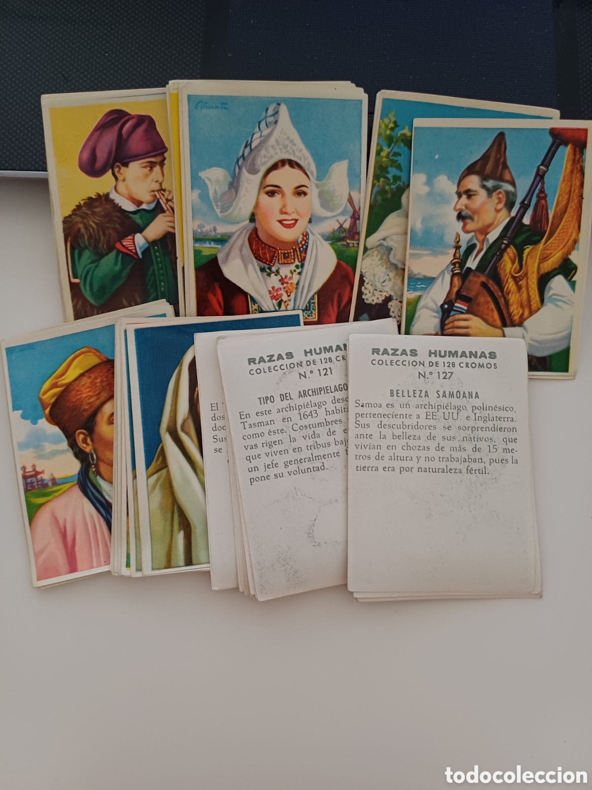 Coleccionismo cromos antiguos: 77 cromos razas humanas, nuevos - Foto 1
