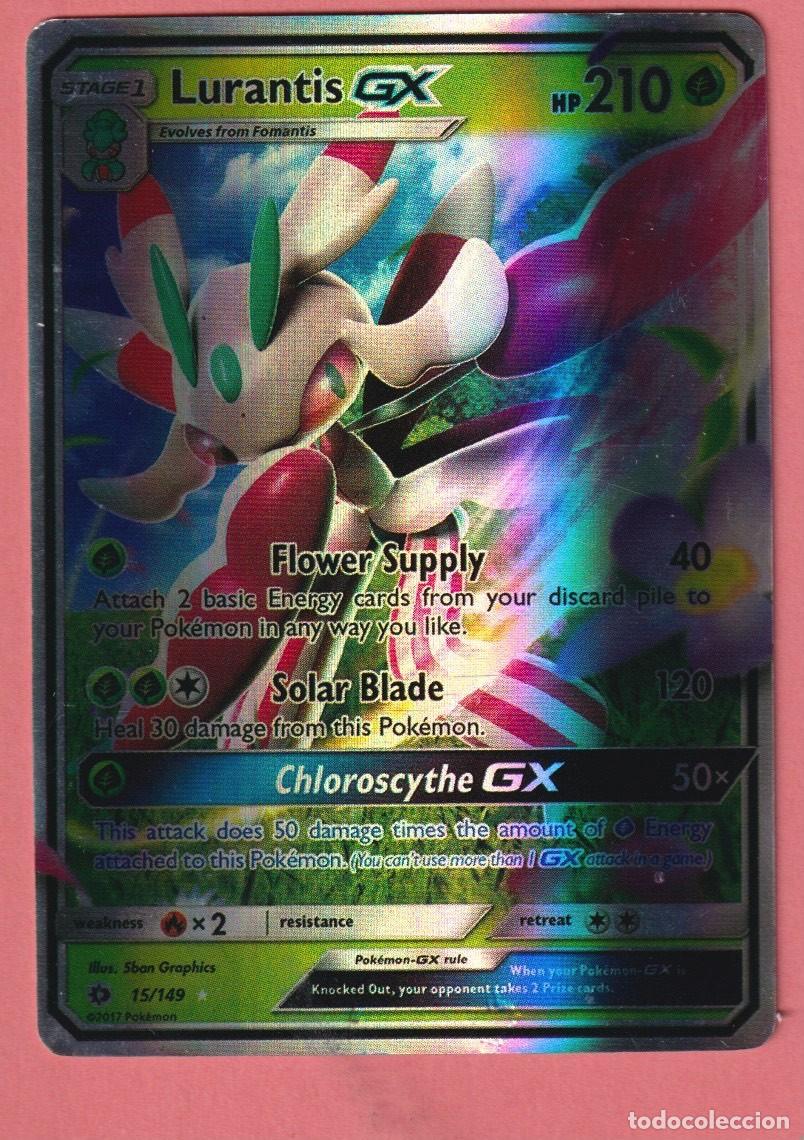 lurantis gx pokemon card value Lurantis GX 138/149 Sun& Moon Full Art Holo Ultra Rare Pokemon Card Ne main image 1