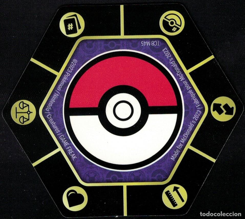Coleccionismo cromos antiguos: Pogs Pok&eacute;mon Nintendo McDonalds 2023 Pikachu Code TCB M45 - Foto 2