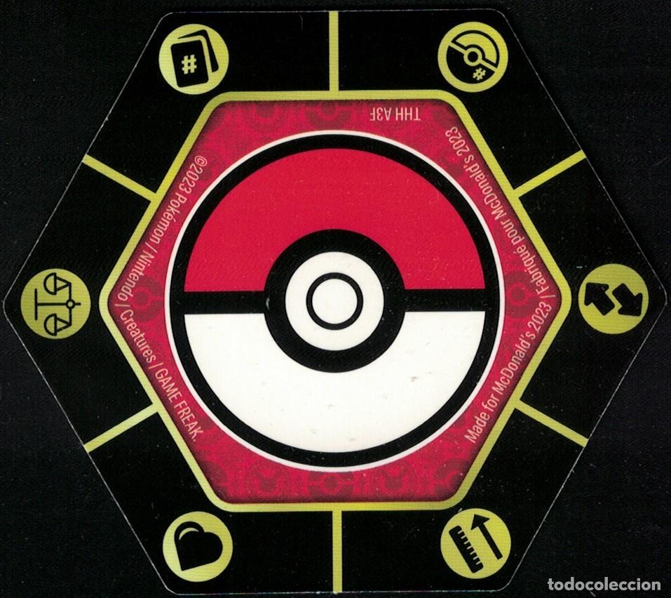 Coleccionismo cromos antiguos: Pogs Pok&eacute;mon Nintendo McDonalds 2023 Code THH A3F - Foto 2