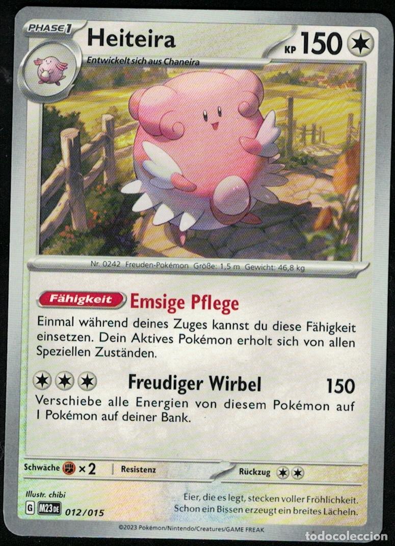 Coleccionismo Cromos antiguos: Alemania Carte Pok&eacute;mon Nintendo 2023 Heiteira Phase 1 Carte 012/015