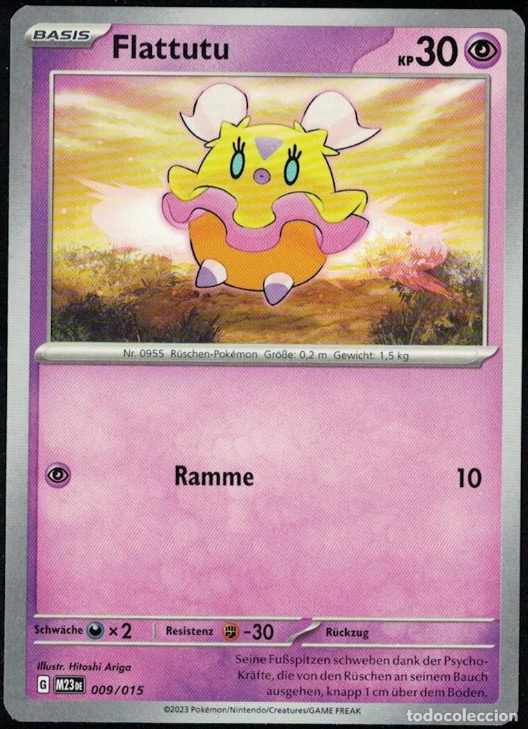 Coleccionismo Cromos antiguos: Alemania Carte Pok&eacute;mon Nintendo 2023 Flattutu Basis Carte 009/015