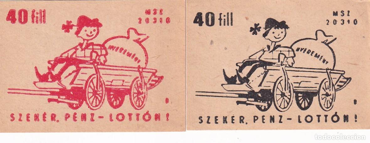 Coleccionismo cromos antiguos: 2 Cromos tabaco publicidad Loter&iacute;a Lotto Medidas 5,50 x 3,50 cnm