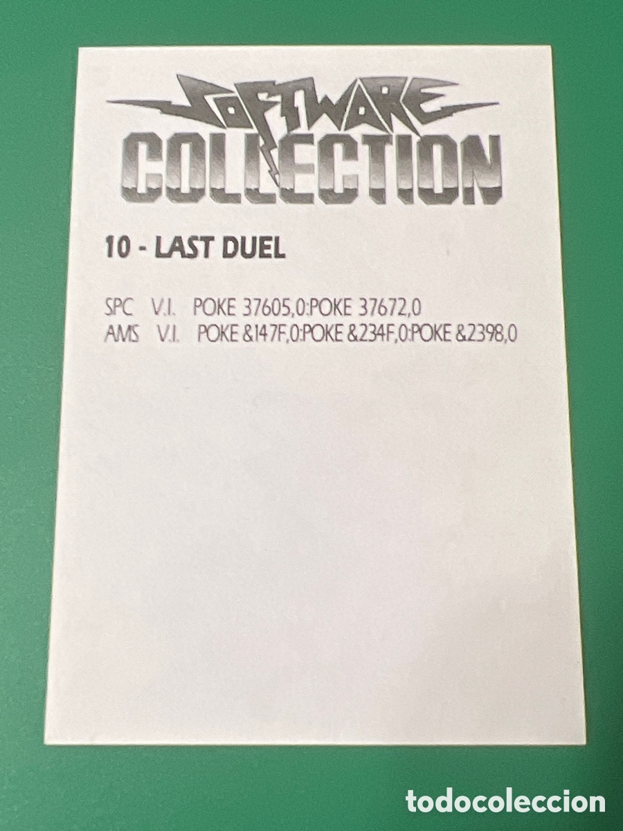 Coleccionismo cromos antiguos: C676. SOFTWARE COLLECTION - ERBE - 10 LAST DUEL ( NUNCA PEGADO ) - Foto 2