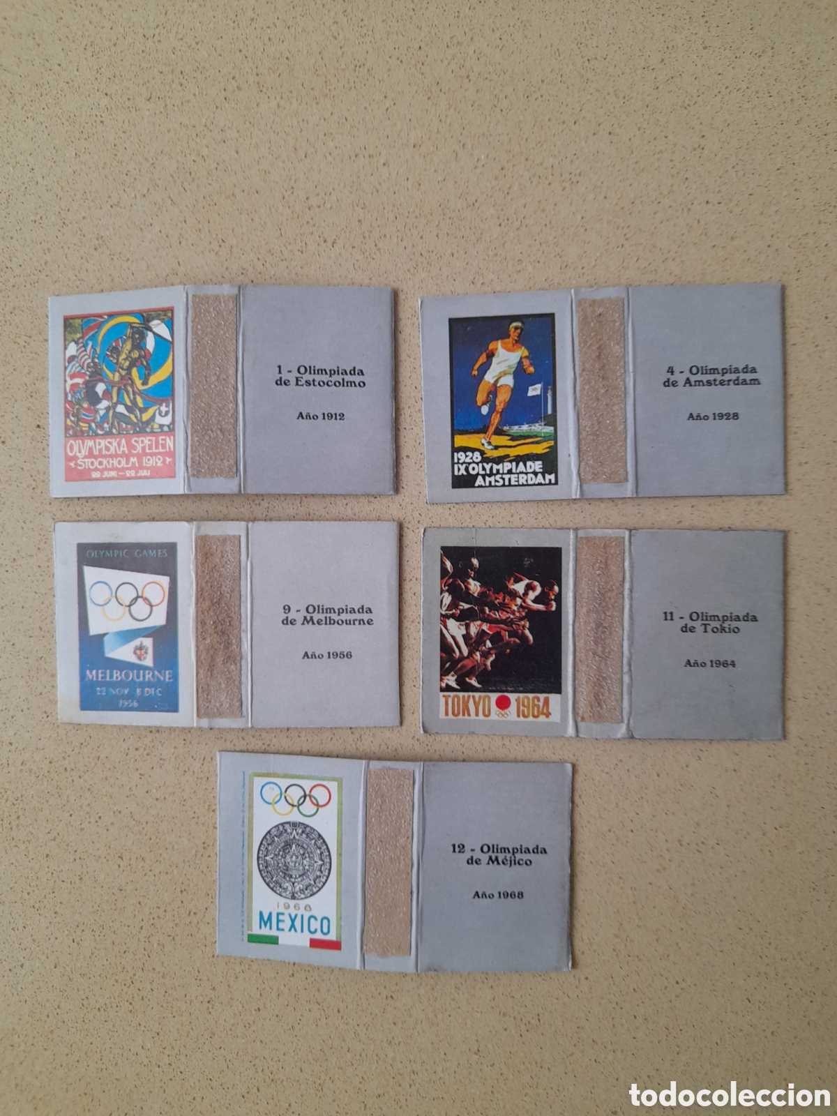 Coleccionismo cromos antiguos: 5 cajas cerillas olimpiadas - Foto 1