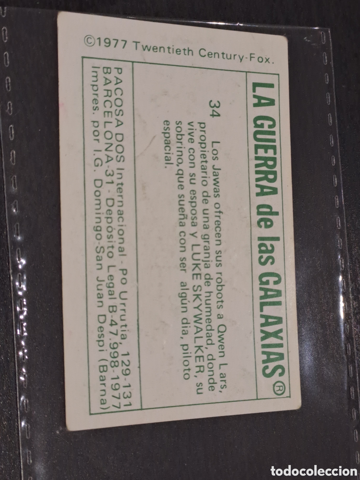 Coleccionismo cromos antiguos: Luke skywalker star wars cromo 1977 - Foto 4