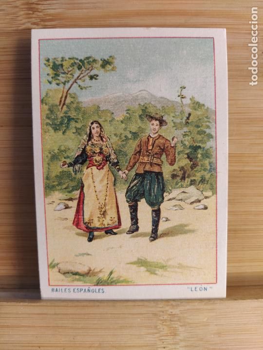 Coleccionismo Cromos antiguos: BAILES ESPA&Ntilde;OLES-LEON-SASTRERIA DE FERNANDEZ E HIJO-CROMO ANTIGUO-VER FOTOS-(105.365)