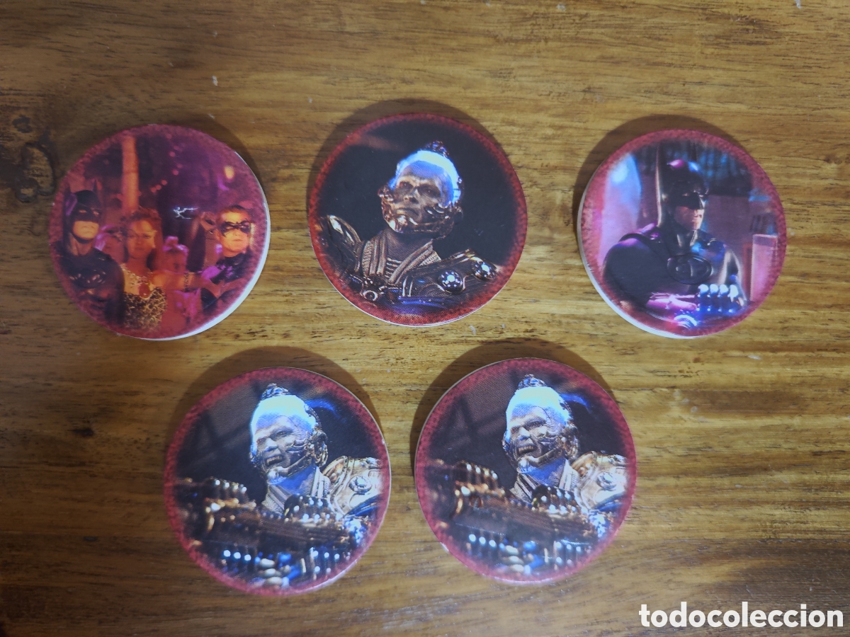 Coleccionismo cromos antiguos: 5 Tazos DC comics Batman - Foto 1