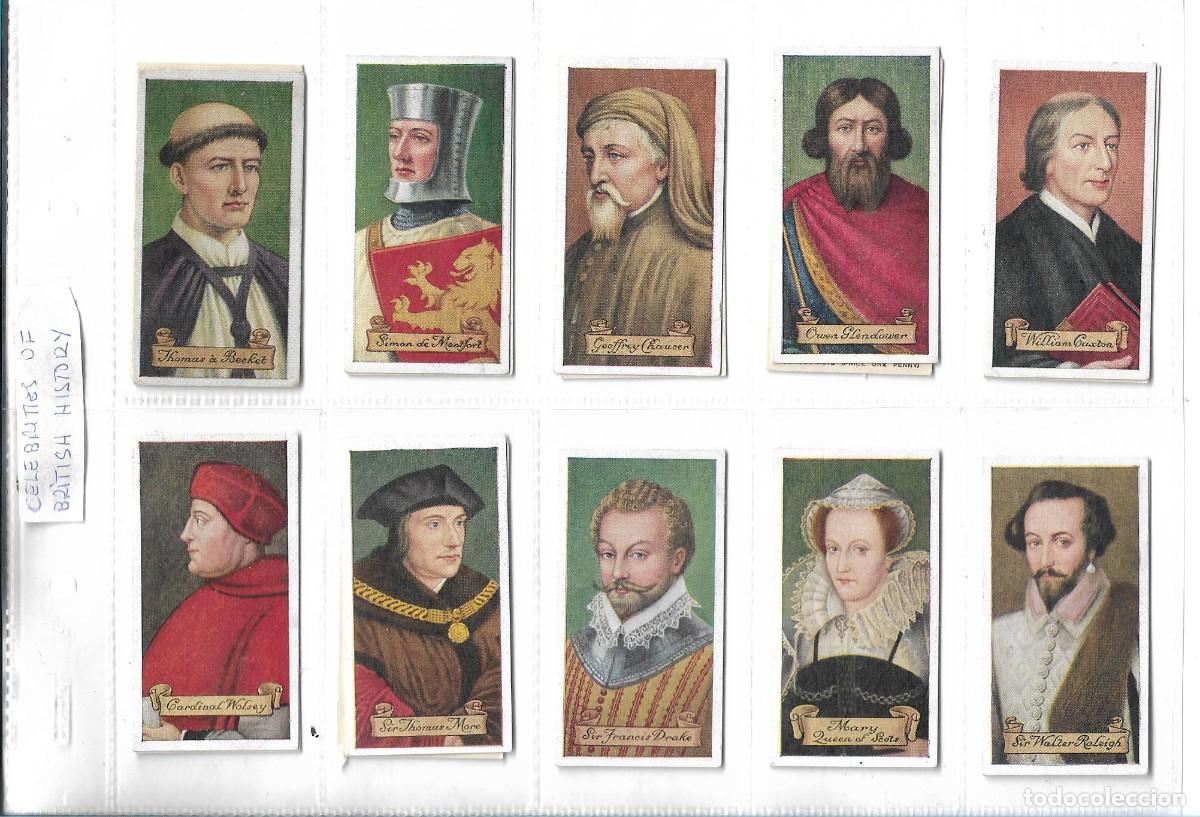 Coleccionismo cromos antiguos: CELEBRITIES OF BRITISH HISTORY - COMPLETA