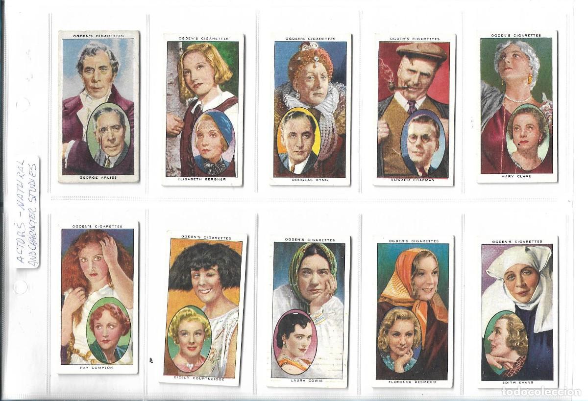 Coleccionismo cromos antiguos: ACTORS NATURAL AND CHARACTER STUDIES - COMPLETA