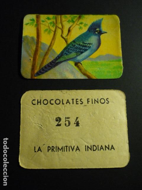 Sammeln alte Sammelbilder: GIJON ASTURIAS CHOCOLATES FINOS LA PRIMITIVA INDIANA ANTIGUO CROMO A&Ntilde;OS 30 40