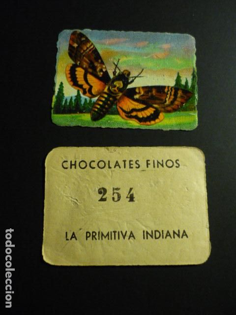 Coleccionismo Cromos antiguos: GIJON ASTURIAS CHOCOLATES FINOS LA PRIMITIVA INDIANA ANTIGUO CROMO A&Ntilde;OS 30 40
