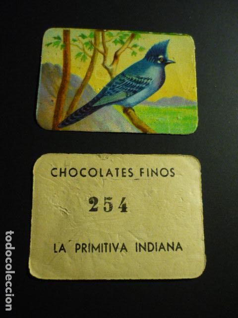 Coleccionismo Cromos antiguos: GIJON ASTURIAS CHOCOLATES FINOS LA PRIMITIVA INDIANA ANTIGUO CROMO A&Ntilde;OS 30 40