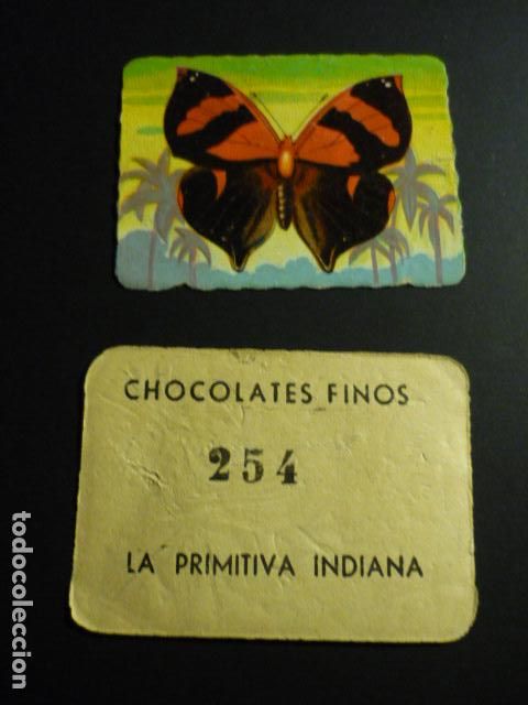 Sammeln alte Sammelbilder: GIJON ASTURIAS CHOCOLATES FINOS LA PRIMITIVA INDIANA ANTIGUO CROMO A&Ntilde;OS 30 40