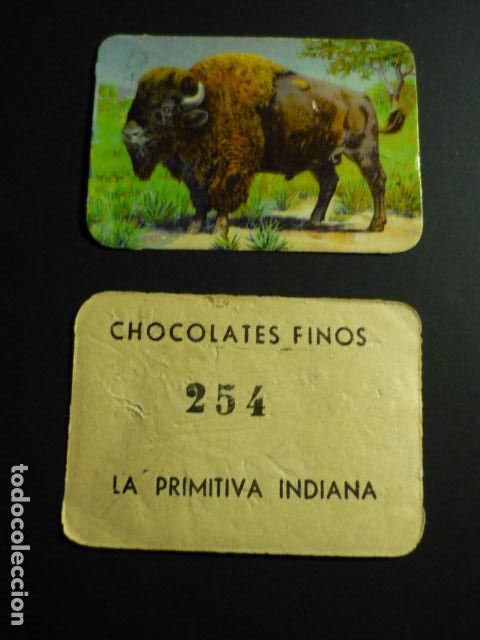 Coleccionismo Cromos antiguos: GIJON ASTURIAS CHOCOLATES FINOS LA PRIMITIVA INDIANA ANTIGUO CROMO A&Ntilde;OS 30 40