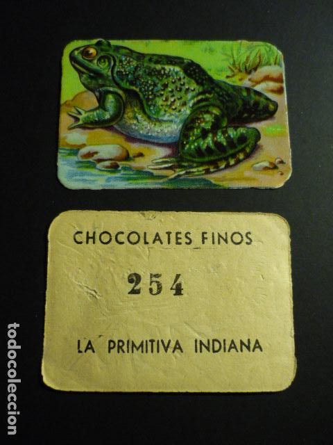Collectionnisme Cartes &agrave; collectionner anciennes: GIJON ASTURIAS CHOCOLATES FINOS LA PRIMITIVA INDIANA ANTIGUO CROMO A&Ntilde;OS 30 40