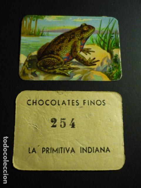 Sammeln alte Sammelbilder: GIJON ASTURIAS CHOCOLATES FINOS LA PRIMITIVA INDIANA ANTIGUO CROMO A&Ntilde;OS 30 40