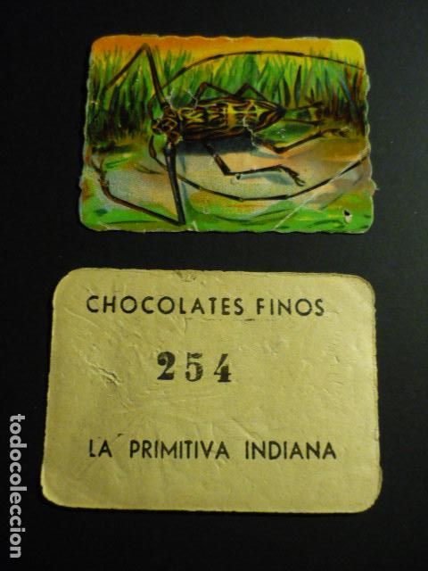 Coleccionismo Cromos antiguos: GIJON ASTURIAS CHOCOLATES FINOS LA PRIMITIVA INDIANA ANTIGUO CROMO A&Ntilde;OS 30 40