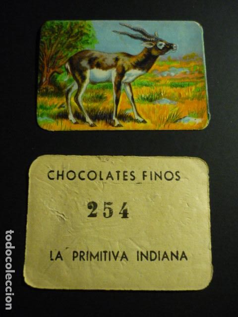 Sammeln alte Sammelbilder: GIJON ASTURIAS CHOCOLATES FINOS LA PRIMITIVA INDIANA ANTIGUO CROMO A&Ntilde;OS 30 40
