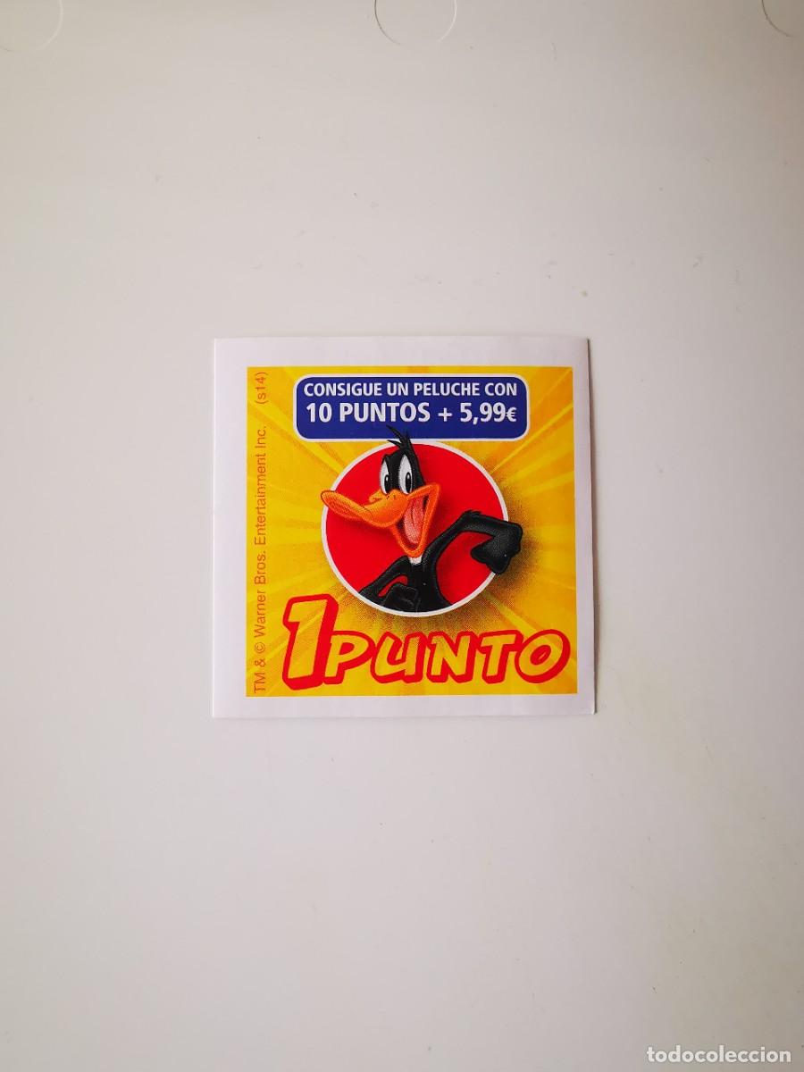 Collezionismo Figurine antiche: CROMO PEGATINA 1 PUNTO WARNER BROS PATO LUCAS PELUCHE SORTEO