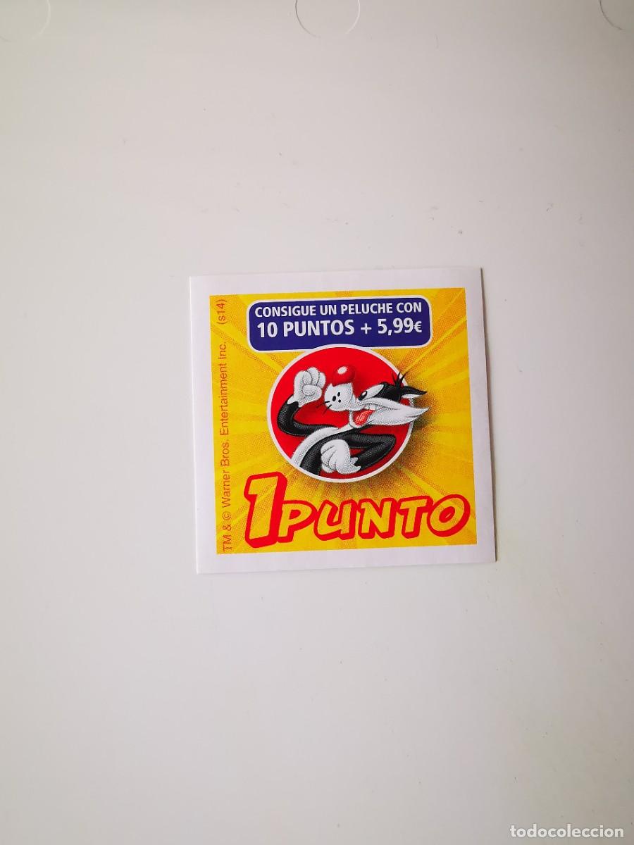 Collezionismo Figurine antiche: CROMO PEGATINA 1 PUNTO WARNER BROS SILVESTRE PELUCHE SORTEO