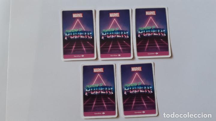 Coleccionismo cromos antiguos: LOTE 5 CROMOS. MARVEL. CARREFOUR. DESCUBRE TU PODER. GROOT. ROCKET RACCOON. - Foto 2
